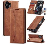 Jasonyu Funda para Nothing CMF Phone 2 Pro,Cuero PU Carcasa,Tipo Libro Flip Case con Tarjetas y Cartera,Soporte Plegable,Cierre magnético,Capa (Marrón)