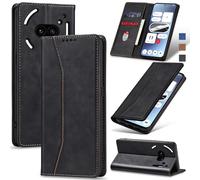 Jasonyu Funda para Nothing Phone 2a,Cuero PU Carcasa,Tipo Libro Flip Case con Tarjetas y Cartera,Soporte Plegable,Cierre magnético,Capa (Negro)