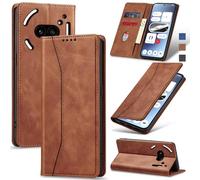 Jasonyu Funda para Nothing Phone 2a Flip Case,Marrón