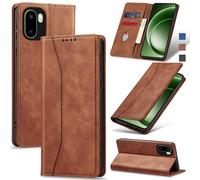 Jasonyu Funda para OnePlus 15R,Cuero PU Carcasa,Tipo Libro Flip Case con Tarjetas y Cartera,Soporte Plegable,Cierre magnético,Capa (Marrón)