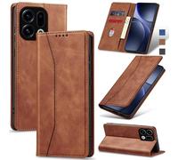 Jasonyu Funda para OPPO Find X9,Cuero PU Carcasa,Tipo Libro Flip Case con Tarjetas y Cartera,Soporte Plegable,Cierre magnético,Capa (Marrón)