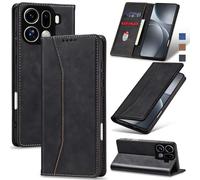 Jasonyu Funda para OPPO Find X9 Pro,Cuero PU Carcasa,Tipo Libro Flip Case con Tarjetas y Cartera,Soporte Plegable,Cierre magnético,Capa (Negro)