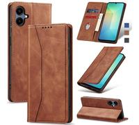 Jasonyu Funda para Samsung Galaxy A06 Flip Case,Marrón