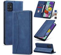 Jasonyu Funda para Samsung Galaxy A51 4G,Cuero PU Carcasa,Tipo Libro Flip Case con Tarjetas y Cartera,Soporte Plegable,Cierre magnético,Capa (Azul)