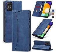 Jasonyu Funda para Samsung Galaxy A52 5G/4G A52S,Cuero PU Carcasa,Tipo Libro Flip Case con Tarjetas y Cartera,Soporte Plegable,Cierre magnético,Capa (Azul)