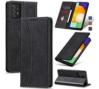 Jasonyu Funda para Samsung Galaxy A52 5G/4G A52S,Cuero PU Carcasa,Tipo Libro Flip Case con Tarjetas y Cartera,Soporte Plegable,Cierre magnético,Capa (Negro)