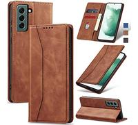 Jasonyu Funda para Samsung Galaxy S22,Cuero PU Carcasa,Tipo Libro Flip Case con Tarjetas y Cartera,Soporte Plegable,Cierre magnético,Capa (Marrón)