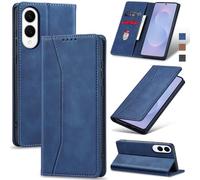 Jasonyu Funda para Samsung Galaxy S25 Edge,Cuero PU Carcasa,Tipo Libro Flip Case con Tarjetas y Cartera,Soporte Plegable,Cierre magnético,Capa (Azul)