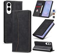 Jasonyu Funda para Samsung Galaxy S25 Edge,Cuero PU Carcasa,Tipo Libro Flip Case con Tarjetas y Cartera,Soporte Plegable,Cierre magnético,Capa (Negro)