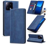 Jasonyu Funda para Xiaomi 13 Pro, Cuero PU Carcasa, Tipo Libro Flip Case con Tarjetas y Cartera, Soporte Plegable, Cierre magnético, Capa (Azul)