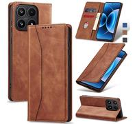 Jasonyu Funda para Xiaomi 17,Cuero PU Carcasa,Tipo Libro Flip Case con Tarjetas y Cartera,Soporte Plegable,Cierre magnético,Capa (Marrón)