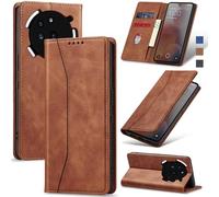 Jasonyu Funda para Xiaomi Nothing Phone 3a Pro Flip Case,Marrón