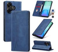 Jasonyu Funda para Xiaomi Poco M6 4G/Redmi 13,Cuero PU Carcasa,Tipo Libro Flip Case con Tarjetas y Cartera,Soporte Plegable,Cierre magnético,Capa (Azul)
