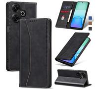 Jasonyu Funda para Xiaomi Poco M6 4G/Redmi 13,Cuero PU Carcasa,Tipo Libro Flip Case con Tarjetas y Cartera,Soporte Plegable,Cierre magnético,Capa (Negro)