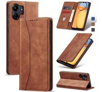 Jasonyu Funda para Xiaomi Redmi 13C 4G/Poco C65, Cuero PU Carcasa, Tipo Libro Flip Case con Tarjetas y Cartera, Soporte Plegable, Cierre magnético, Capa (Marrón)