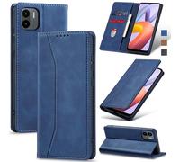 Jasonyu Funda para Xiaomi Redmi A1/A2, Cuero PU Carcasa, Tipo Libro Flip Case con Tarjetas y Cartera, Soporte Plegable, Cierre magnético, Capa (Azul)