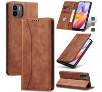Jasonyu Funda para Xiaomi Redmi A1/A2 Flip Case,Marrón