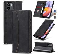 Jasonyu Funda para Xiaomi Redmi A1/A2 Flip Case,Negro