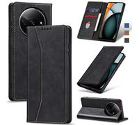 Jasonyu Funda para Xiaomi Redmi A3 Flip Case,Negro