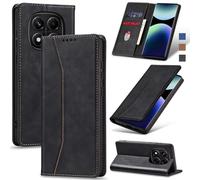 Jasonyu Funda para Xiaomi Redmi Note 14 Pro 4G,Cuero PU Carcasa,Tipo Libro Flip Case con Tarjetas y Cartera,Soporte Plegable,Cierre magnético,Capa (Negro)