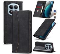 Jasonyu Funda para Xiaomi Redmi Note 15 Pro 4G Flip Case,Negro
