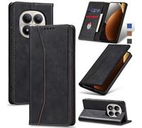 Jasonyu Funda para Xiaomi Redmi Note 15 Pro 5G Flip Case,Negro