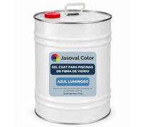 Jasoval Color Gel Coat para Piscinas de Fibra de Vidrio y Poliester - Gel Coat (Top Coat) ISO/NPG Parafinado con Catalizador, Resistente al Cloro y Rayos UV (Azul Luminoso, 10 kg)