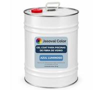 Jasoval Color Gel Coat para Piscinas de Fibra de Vidrio y Poliester - Gel Coat (Top Coat) ISO/NPG Parafinado con Catalizador, Resistente al Cloro y Rayos UV (Azul Luminoso, 25 kg)