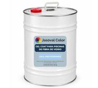 Jasoval Color - Gel Coat Piscinas Azul Mediterráneo, Pintura Piscina Fibra de Vidrio y Poliester, Gel Coat Parafinado - Top Coat, (25 kg Pintura + 0,5 L Catalizador)