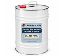 Jasoval Color - Gel Coat Piscinas Blanco Perla, Pintura Piscina Fibra de Vidrio y Poliester, Gel Coat Parafinado - Top Coat, (10 kg Pintura + 0,2 L Catalizador)