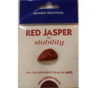 Jaspe rojo para estabilidad - Piedra preciosa genuina - También para chakra sacro y piedra para signo de estrella astrológica Aries
