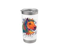 JASPER - hermoso nombre de niño con un bonito caballo Vaso térmico de acero inoxidable de doble pared