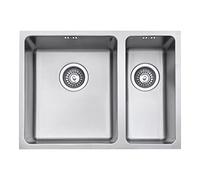 JASSFERRY Fregadero de cocina 1,5 senos, de Acero Inoxidable, bajo encimera, con colador de residuos