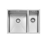 JASSFERRY Fregadero de cocina 1,5 senos, de Acero Inoxidable, bajo encimera, con colador de residuos