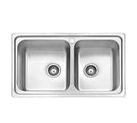 JASSFERRY Fregadero de cocina dos senos, de Acero Inoxidable, Empotrado, con colador de residuos