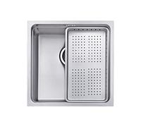 JASSFERRY Fregadero de cocina un seno, de Acero Inoxidable, bajo encimera, con colador de residuos