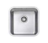 JASSFERRY Fregadero de cocina un seno, de Acero Inoxidable, bajo encimera, con colador de residuos