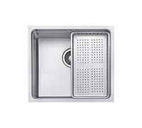 JASSFERRY Fregadero de cocina un seno, de Acero Inoxidable, bajo encimera, con colador de residuos 490 x 440