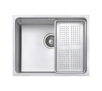 JASSFERRY Fregadero de cocina un seno, de Acero Inoxidable, bajo encimera, con colador de residuos 540 x 440