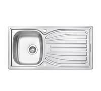 JASSFERRY Fregadero de cocina un seno, de Acero Inoxidable, escurridor reversible, con colador de residuos