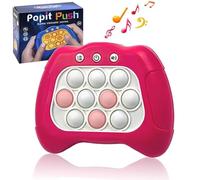 Jastown Quick Push Burbujas Juego Consola,Botón Puzzle Pop Light UpJuego,descompresión Avance Rompecabezas máquina deJuego,Sensory Fidget Juguetes para el Autismo,Juego de coordinación Mano-Ojo(Pink)