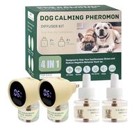Jasullminral Smart 4 en 1 Kit difusor calmante de feromonas para perros con temporizador de cuatro tiempos, 60 días eficazmente antiansiedad, alivio del estrés, feromonas para perros (2 difusores + 2