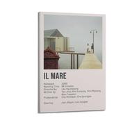 JASURYWO I R I Il Mare - Póster estético de pared para decoración de pared, lienzo vintage, póster decorativo para sala de estar, dormitorio, 60 x 90 cm, estilo marco
