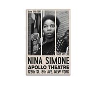 JASURYWO I R I Nina Simone - Póster estético de pared para decoración de pared, lienzo vintage, póster decorativo para sala de estar, dormitorio, 30 x 45 cm, estilo sin marco