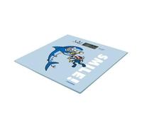 Jata 295K - Báscula de Baño Digital, Pantalla LCD, Alta precisión, Extraplana, Capacidad de 150 kg, Plataforma de Vidrio, Apagado Automático, Incluye Pila, Diseño Kukuxumusu