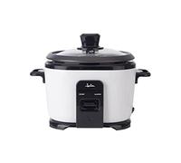 Jata AR394 - Arrocera con capacidad de 1 litro. Función de mantenimiento de calor. Depósito de alumnio extraíble. Fácil limpieza. Incluye jarra medidora y espátula. 400 W de potencia.