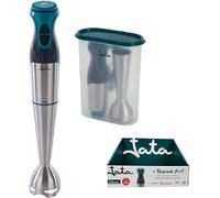 Batidora de mano - JATA BT159, 1200 W, 2 velocidades, Inox y Azul