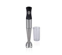 Jata BT5025 - Batidora de Mano de 1.000 W. Pie de acero inoxidable desmontable. Doble cuchilla de acero inox de gran solidez. Pulsador de potencia. Incluye vaso medidor de 600 ml