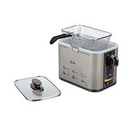 Jata FR326E Freidora de Aceite de 1,3 litros, 1000 W, Libre PFOA, Tapa con Cristal, Fácil limpieza, Estructura Metálica Inox, Temperatura Regulable, Recoge cable