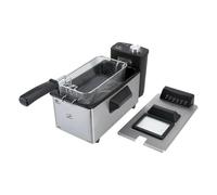 Jata FR680 - Freidora de 3,2 litros con malla para filtrar el aceite. 100% desmontable. Fácil limpieza. Antimezcla de sabores